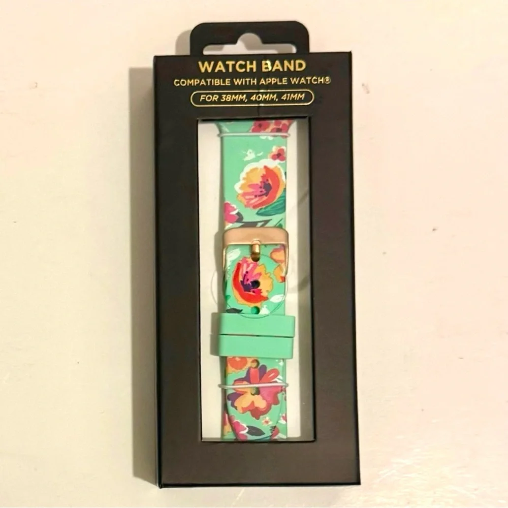 2 - Sol-light Apple Watchband Silicone Teal/Interchangeable Vegan Leather band